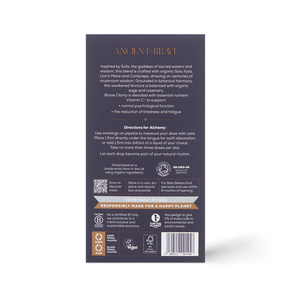 Brave Clarity Mushroom Tincture Bottle 50ml
